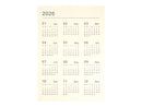 ２０２６年中判カレンダー（シンプル）なし