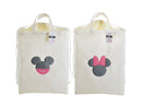 刺繍付収納バッグ（ミッキーアイコン／ミニーアイコン）