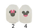 刺繍付収納ボックス、ＢＯＸ型（ミッキーアイコン／ミニーアイコン）
