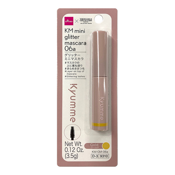 KM グリッターミニマスカラ 06aゴールド×3．5g×1個入 -100均