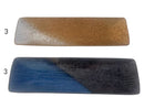 桂秋深海サンマ皿（イエロー／ブルー）３５．５ｃｍ×１０．３ｃｍ×Ｈ２．５ｃｍ