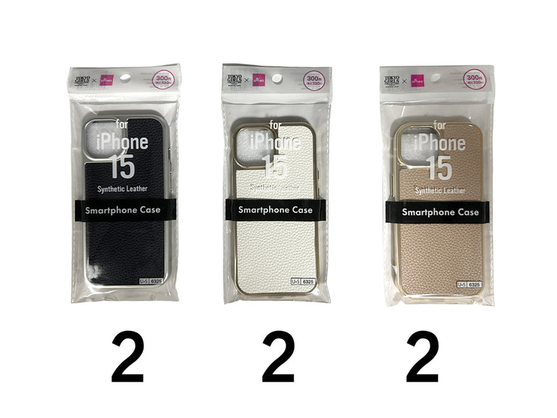 スマホケース（合皮、アイフォーン１５用）なし