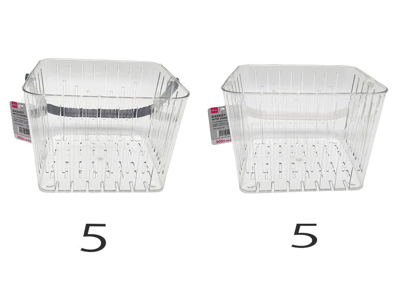 ハンドル付バスケット２２．５ｃｍ×２０．５ｃｍ×１６．５ｃｍ