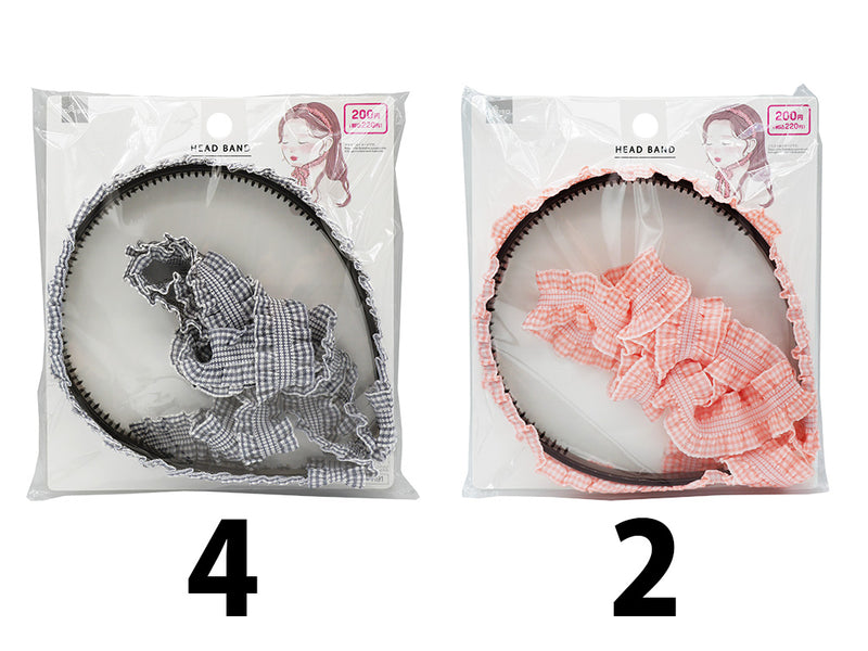 ロングリボンカチューシャ（フリル）その他×１個入