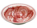 ラーメンどんぶり（龍、赤）２０ｃｍ