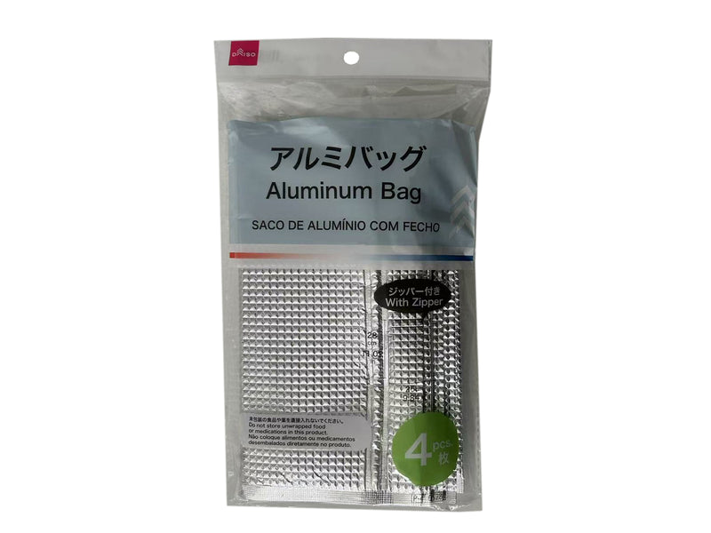 ジッパー付アルミバッグ（４枚）２５ｃｍ×２８ｃｍ