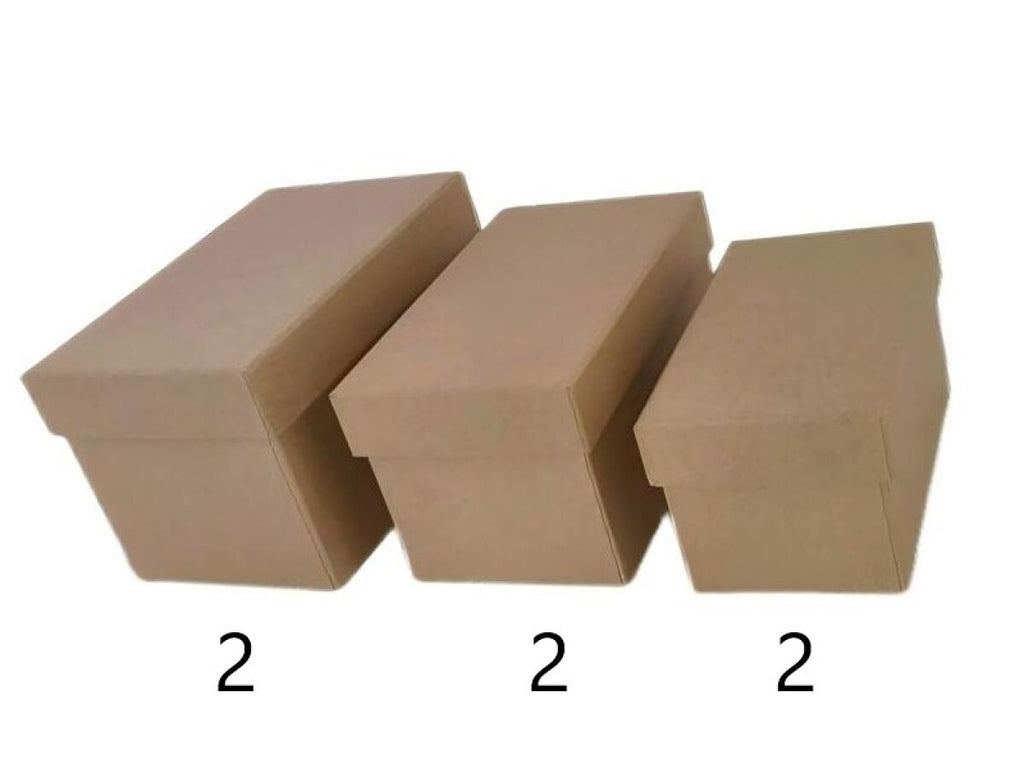 誕生日プレゼント用クラフト紙ボックス015 Amazon | ギフトボックス プレゼント用 15×15×7cm＋20×18×8cm＋25.5