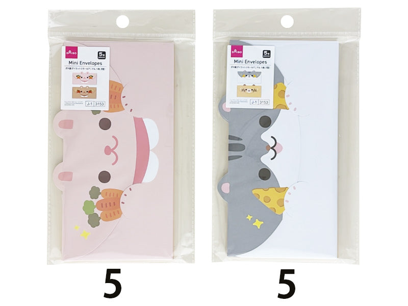 ポチ袋（ダイカットスモールアニマル、５枚、万型）