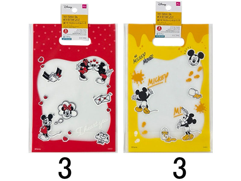 底マチフロストハンドルバッグ、３枚（ミッキー＆フレンズ）２７ｃｍ×１８ｃｍ×８ｃｍ