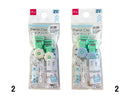 バンドクリップ（花型、ホワイト、ブルー）