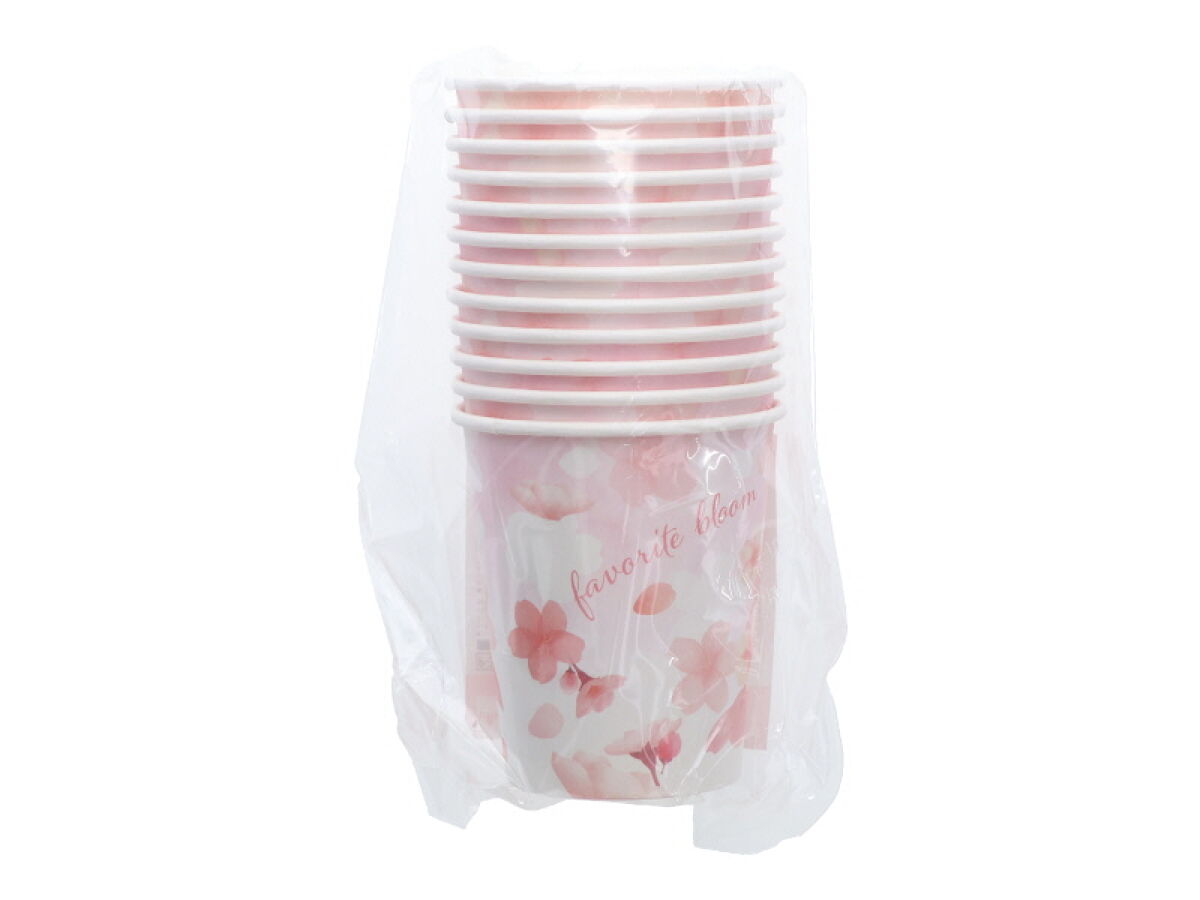 紙コップ（さくら、12個）205mL -100均 通販 ダイソー