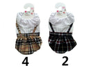 ペット服（チェック柄ワンピース、Ｓ）２３ｃｍ