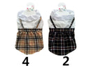 ペット服（チェック柄ワンピース、ＸＬ）３５ｃｍ
