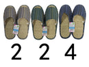 外縫いスリッパ（い草、和柄ストライプ）２５ｃｍ－２７ｃｍ