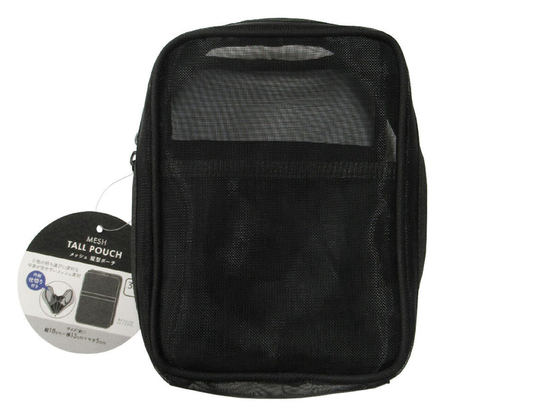 メッシュ縦型ポーチ