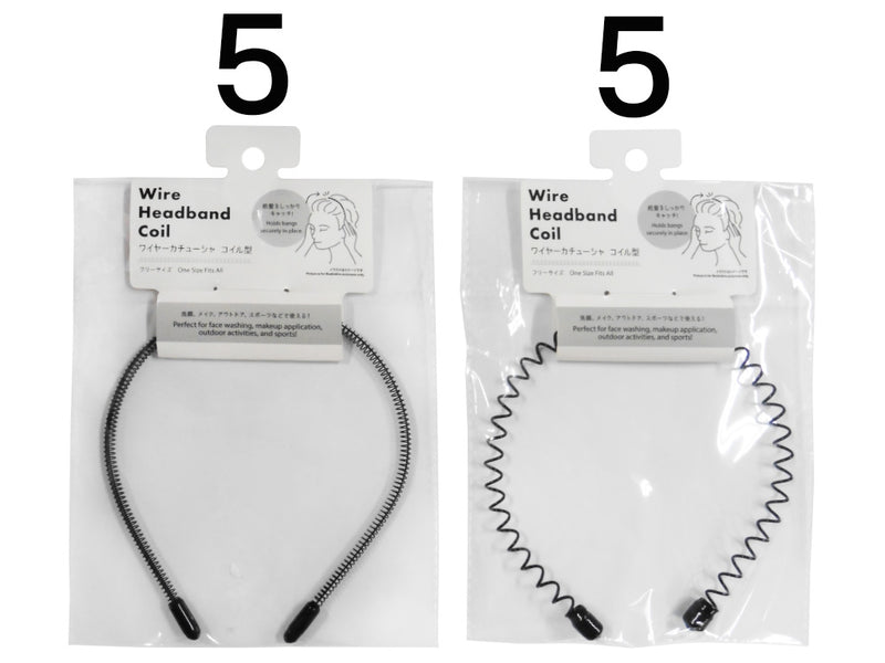 ワイヤーカチューシャ コイル型小コイル、大コイル×１個入