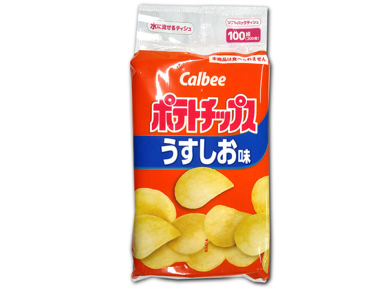 ポテトチップス　水に流せるソフトパックティシュ１００組