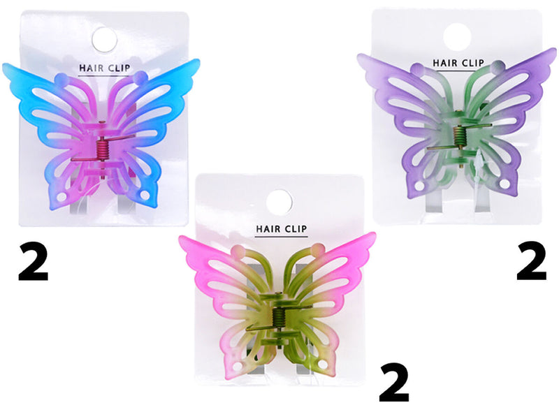 バンスクリップ（マットグラデーション、蝶）