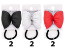 バルーンリボンヘアポニー（黒、白、赤）