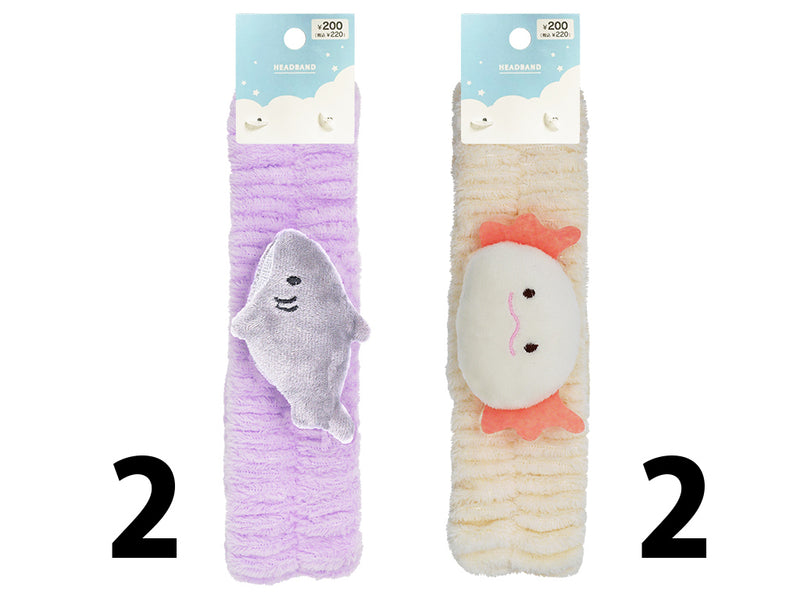 ふわふわヘアバンド（サメ、ウーパールーパー）