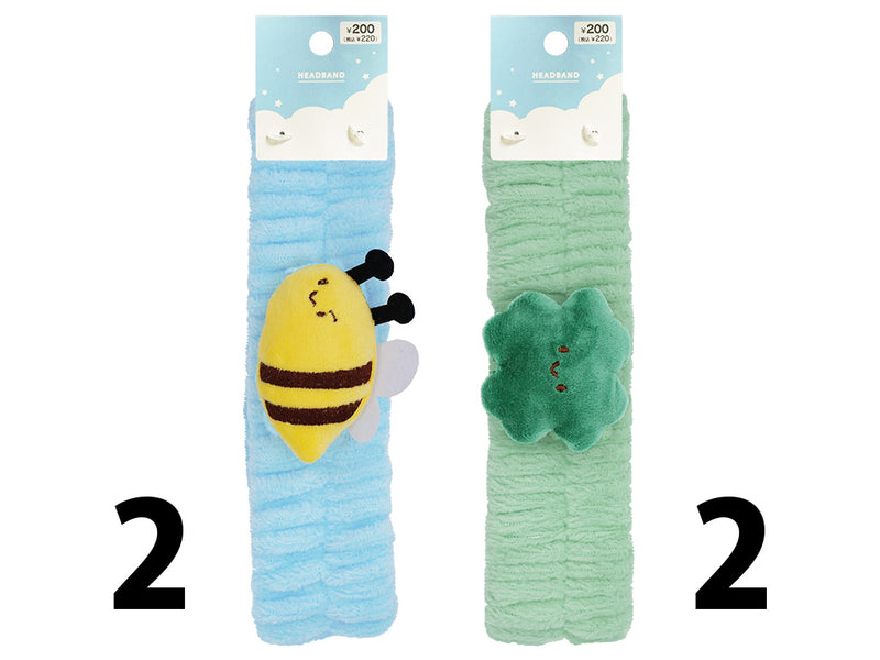 ふわふわヘアバンド（クローバー、蜂）