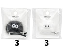 ヘアクリップ（ギョロ目モンスター、モノトーン）