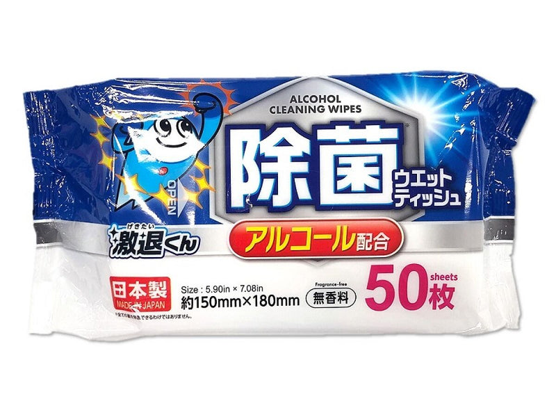 除菌ウエットティッシュ（極厚タイプ、激退くん、５０枚）