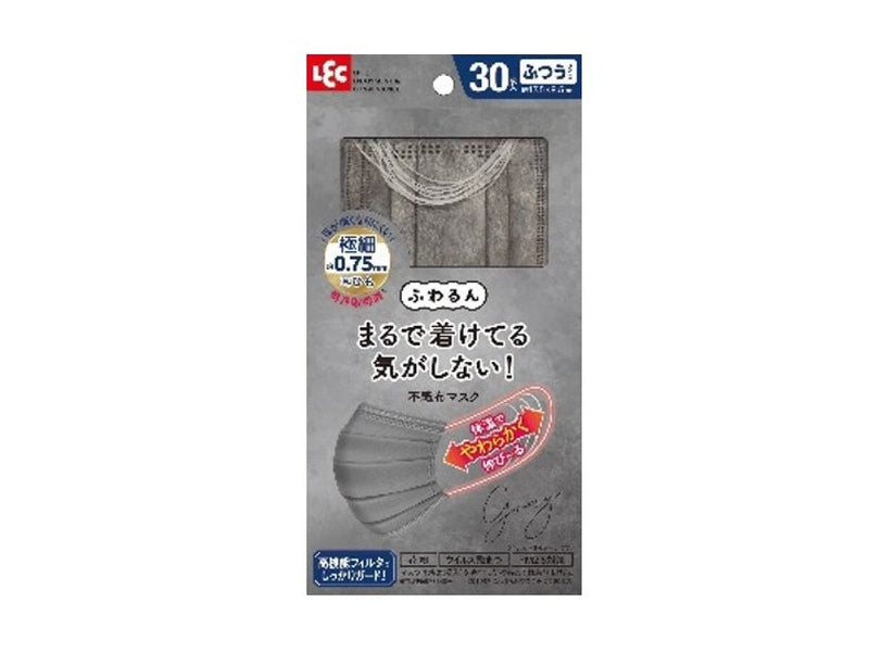 ふわるんＮマスクふつう３０枚入　グレー