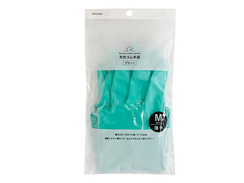 天然ゴム手袋Ｍサイズ 薄手タイプなし