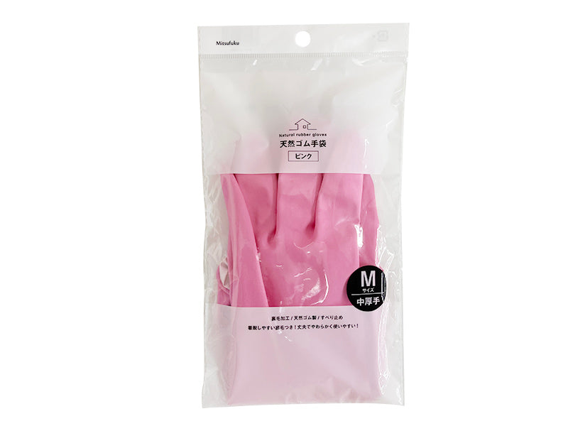 天然ゴム手袋Ｍサイズ 中厚手タイプなし