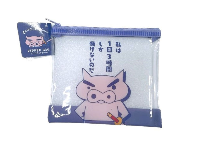 ミニフラットポーチ　クレヨンしんちゃん　ぶりぶりざえもん