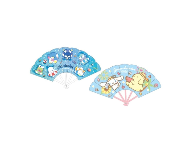 水をはじく扇子　はぴだんぶい　サンリオキャラクターズ
