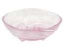 びいどろガラス　カラードット　ボウル　ピンク