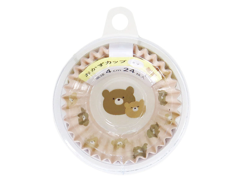 おかずカップ（クマ、底径４ｃｍ、２４枚）