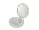 枠が光るＬＥＤ付コンパクトミラー　ラウンド