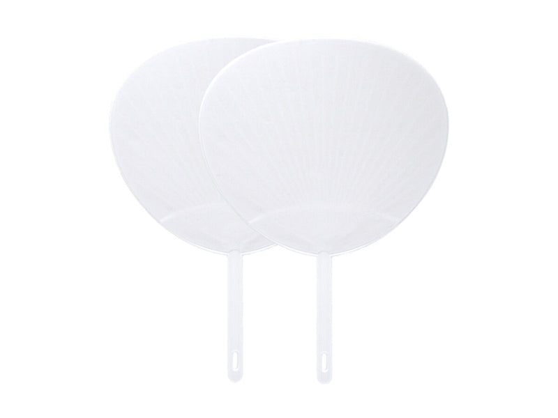 コンサート用デコうちわミニ（ホワイト）白×2枚入 -100均 通販