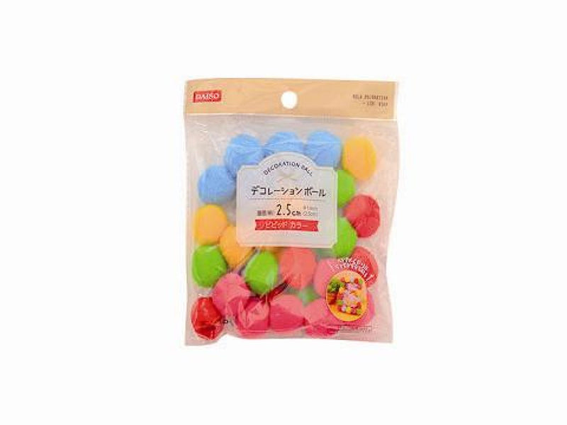 デコレーションボール（直径約2.5cm、16g、ビビッド）
