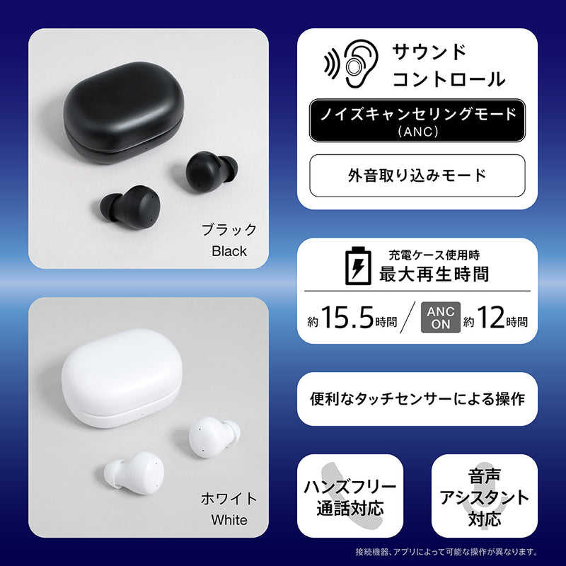 ノイズキャンセリング対応完全ワイヤレスイヤホン（TWS009