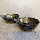 油滴天目刷毛目とんすい約13.5×12×h5.7