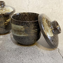 油滴天目刷毛目茶碗蒸し約9.1×h9.5