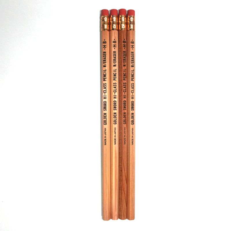 日本の消しゴム付鉛筆_ＨＢ_４本組