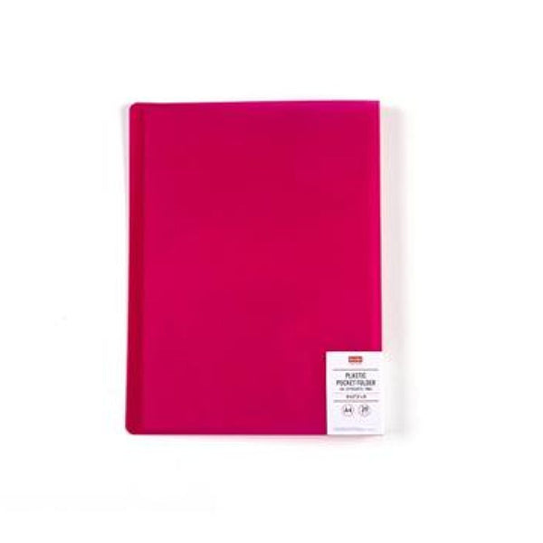 クリアブック（A4、20ポケット、ピンク） - ダイソーオンライン 