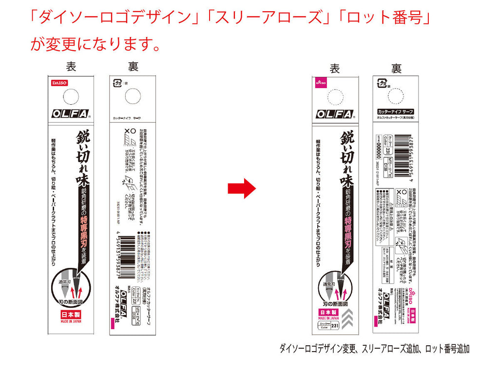 オルファカッター 黒5本セット - はさみ・カッター