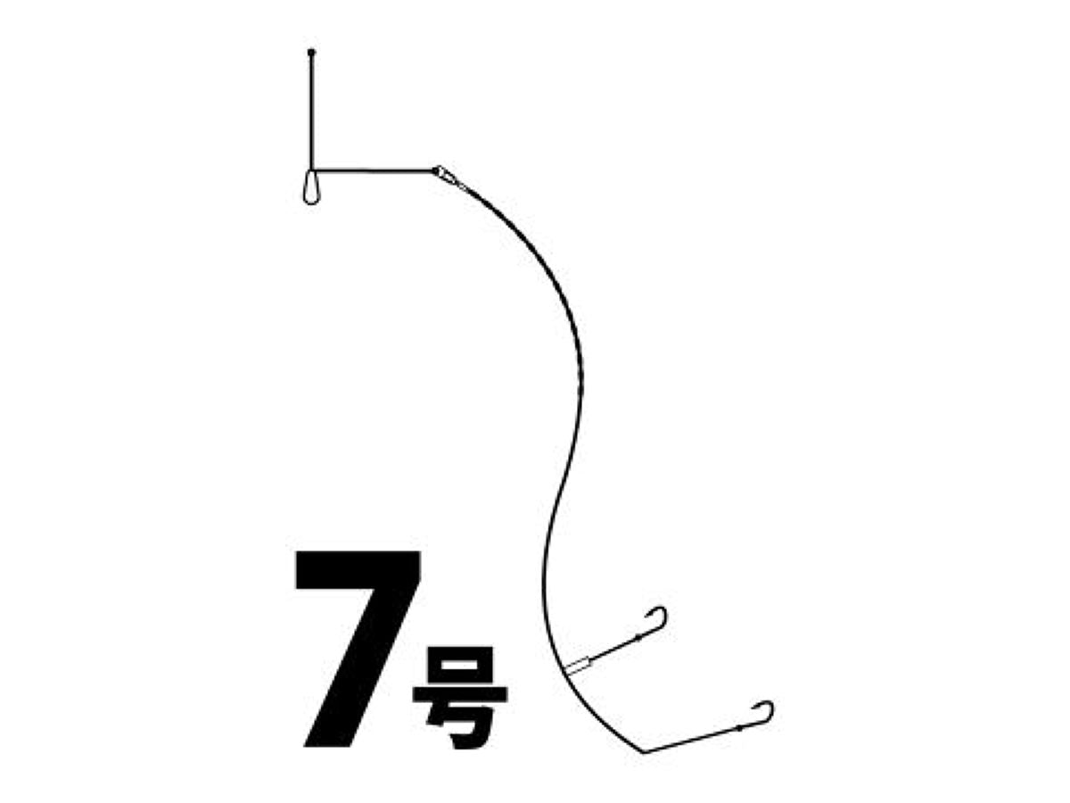 ちょい投げ仕掛けセット_7号_オモリ・天秤付2本針×1セット