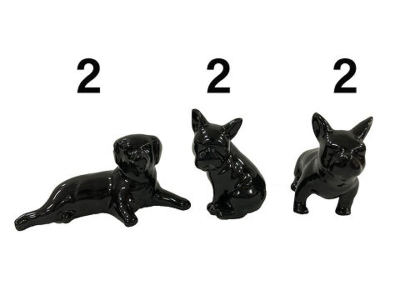 動物の置物（イヌ、ブラック）