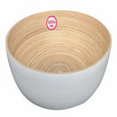 竹製インテリアボウル（ストレートラウンド、ホワイト、１８ｃｍ）