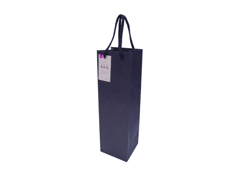 クラフト紙袋（ワイン用、ブル-、11cm×36cm×10.5cm）