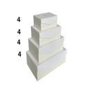 フタ付紙ＢＯＸ（４サイズ、長方形、白・クリーム色）