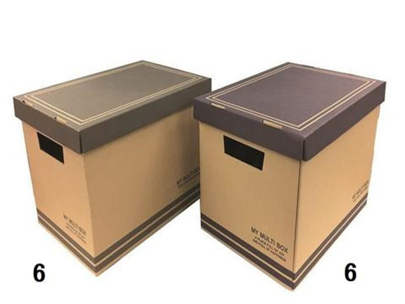 紙製収納BOX（A4、34×24×26cm、シンプル）