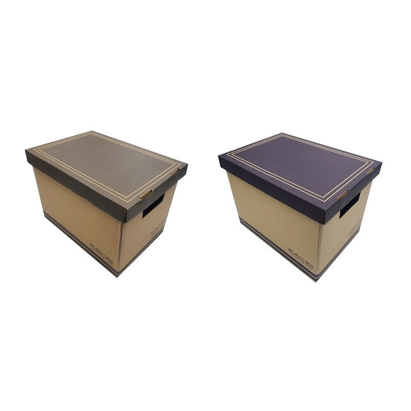 紙製収納BOX（A4、34×24×26cm、シンプル）